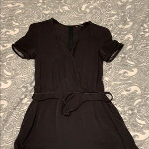 Black low cut romper